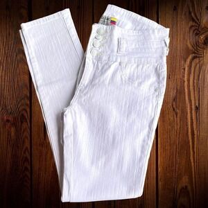 AXXUL JEANS Women's High-Waisted Skinny Stretch Pants 13 White Color Lift Effect